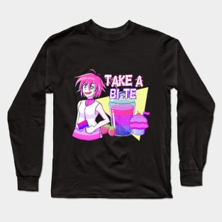 LGBT pride month bisexual anime girl Long Sleeve T-Shirt